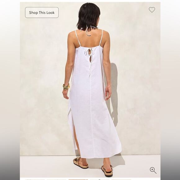 J.Crew Linen-cotton blend tie-back midi dress - Picture 3 of 8